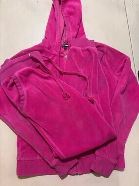 Pink velour track suit bundle